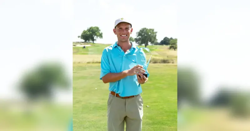 King wins first pro golf title