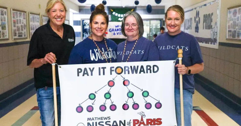 Paris ISD, Mathews Nissan present September GROWL Awards to teachers