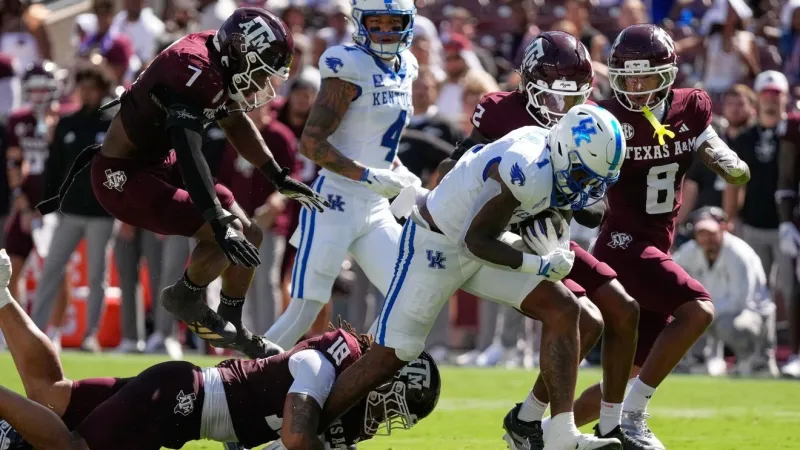 No. 9 Texas A&M shocked by Kentucky Wildcats 31-21