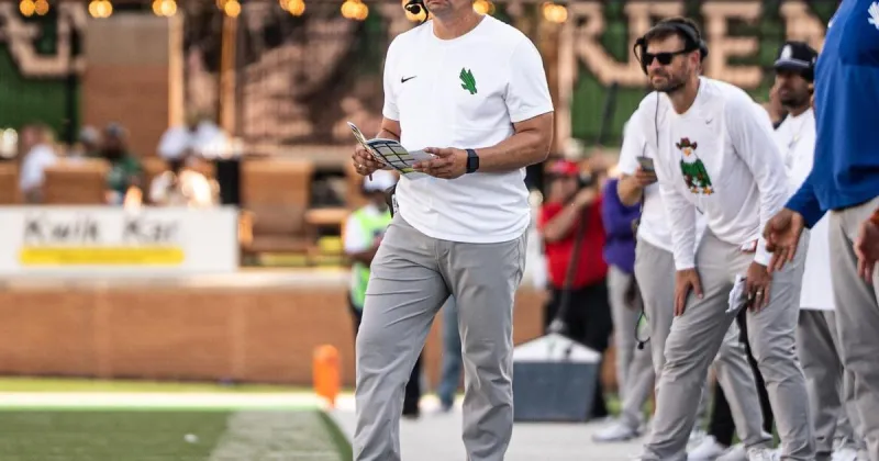 UNT coach Neal Brown's comments on officiating following Texas State game prompt review