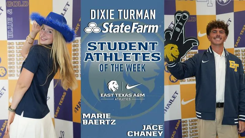 Baertz, Chaney named Dixie Turman State Farm Agency Student-Athletes of the Week