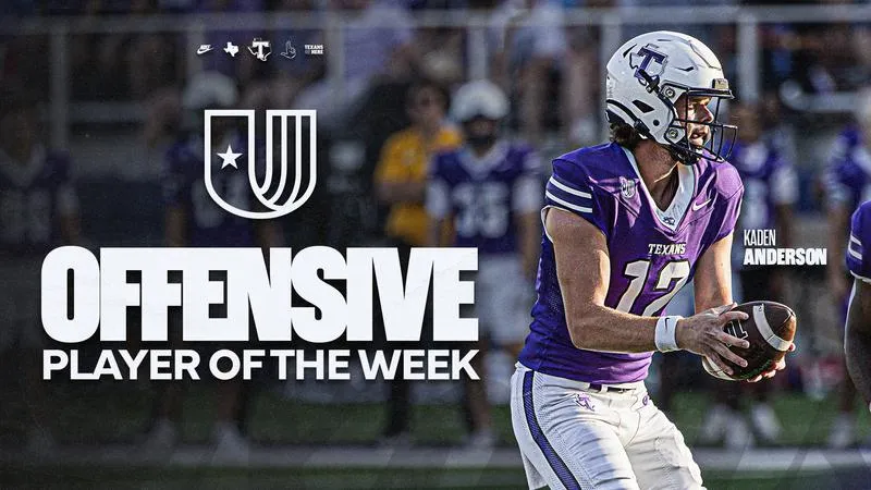 Texans take third straight UAC Offensive Player of the Week award, QB Kaden Anderson honored