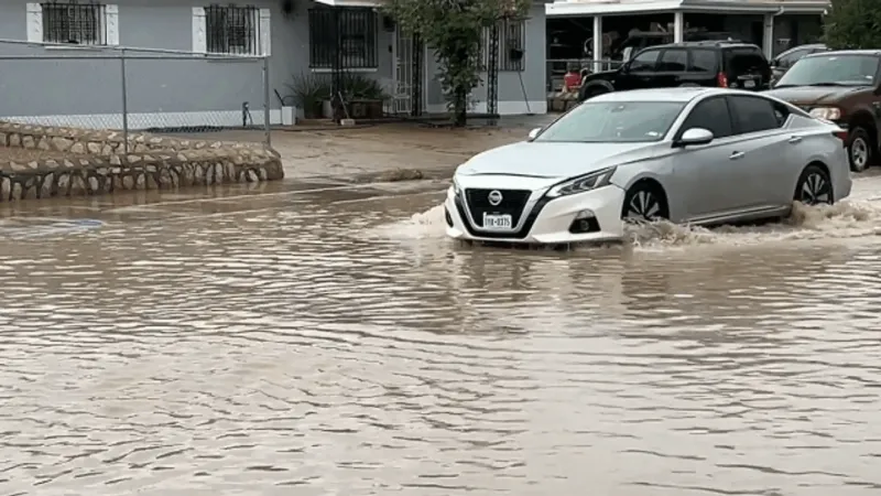 Heavy rain floods El Paso streets, snarling traffic as more storms loom