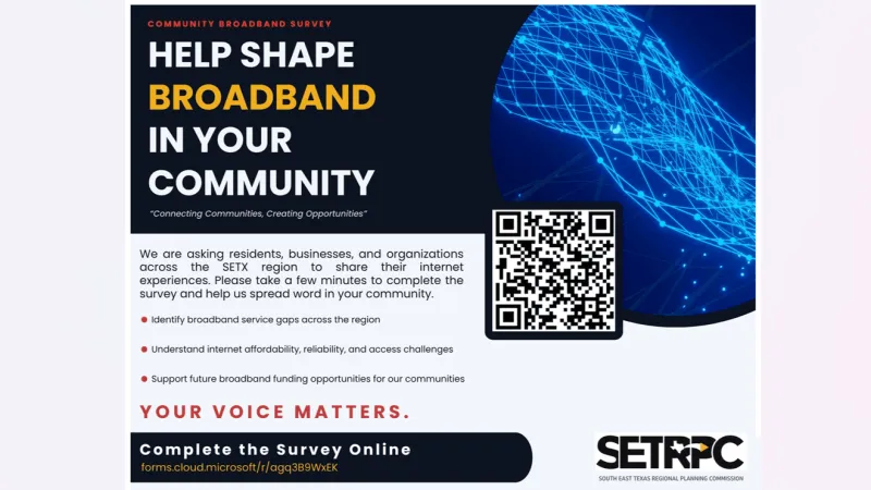 SETRPC seeks public input on broadband needs across Southeast Texas