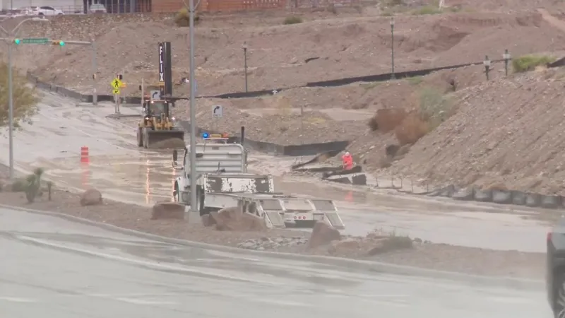 All lanes closed due to standing water on Mesa at Montecillo Wednesday morning