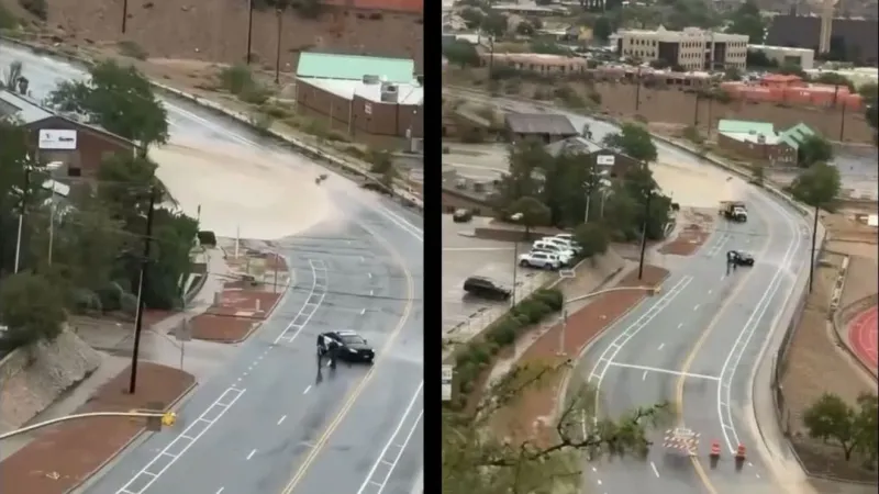 Sinkhole opens near El Paso High School in central