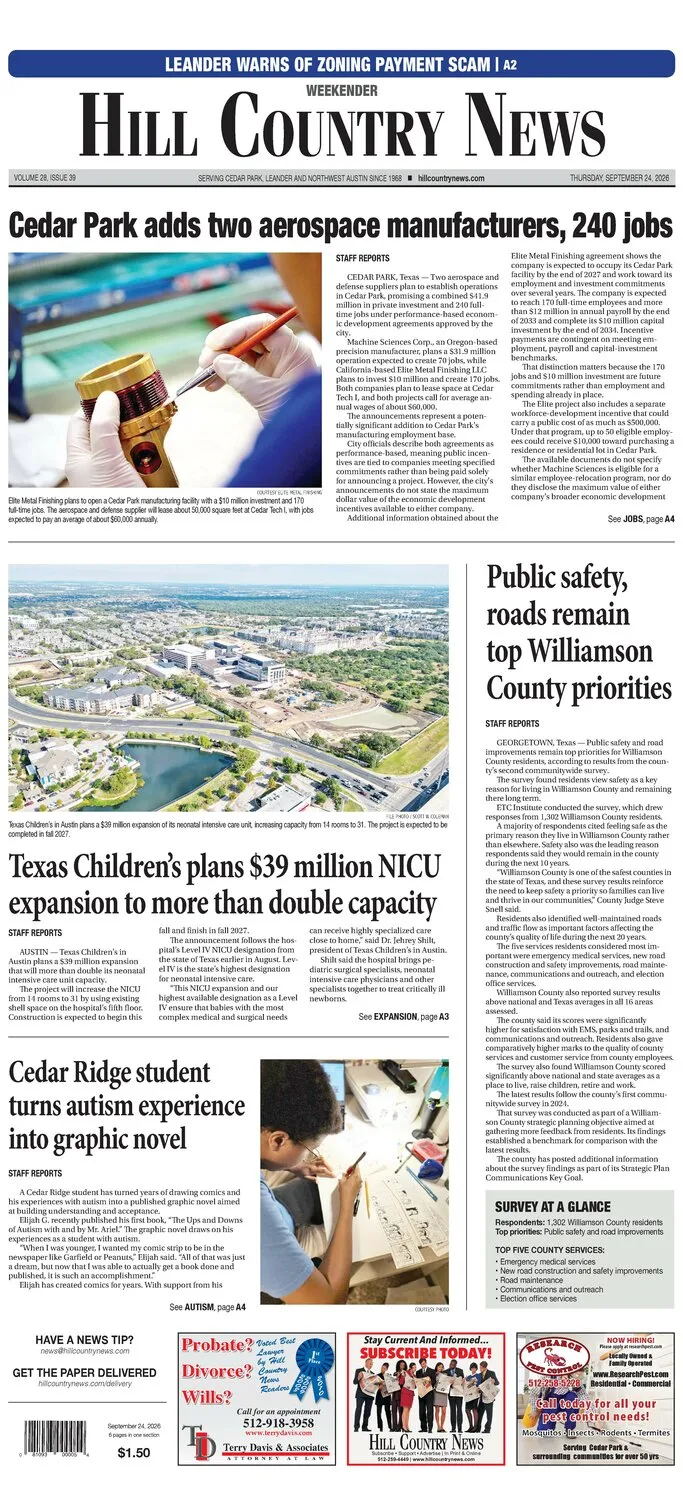 Hill Country News 09/24/2026