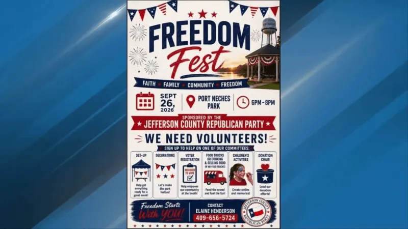Jefferson County Republican Party hosts its first 'Freedom Fest Rally' at Port Neches Park
