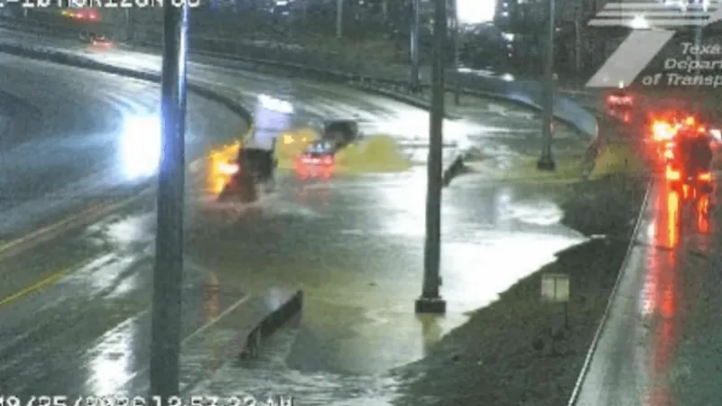 All westbound lanes on I-10 West after Horizon closed after flooding