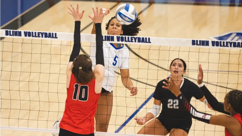 #16 BLINN VOLLEYBALL DEFEATS #9 PANOLA ON THE ROAD