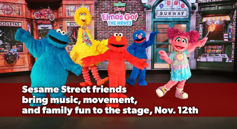 Elmo's Got The Moves Is Coming To McAllen, Nov 12th