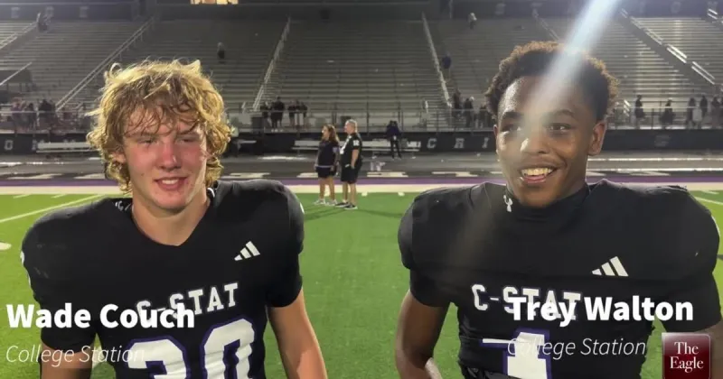 Watch: College Station's Wade Couch & Trey Walton talk after the win over rival Consol