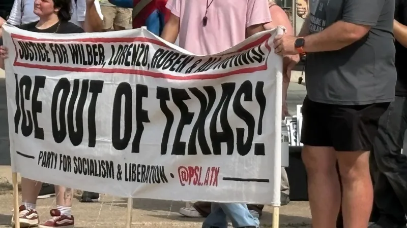 Protesters return to North Austin site of ICE shooting, call for agency to leave Texas