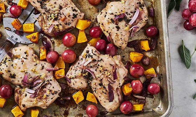 5 Easy Sheet Pan Meals with a Grape Upgrade