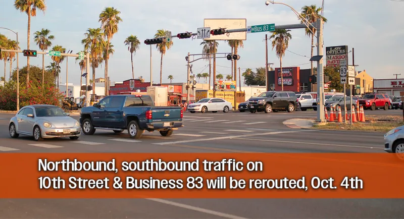 Railroad Crossing at 10th St. & Business 83 in McAllen to close for safety upgrades Sunday, Oct. 4th