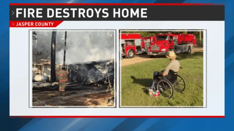 JUST IN: Man in wheelchair escapes fire that destroys home, kills some pets