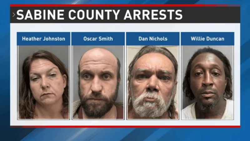 Investigation into stolen property leads to multiple arrests in Sabine County