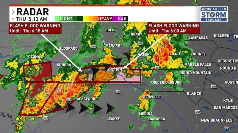 Heavy rain floods western Hill Country as more storms take aim at Central Texas