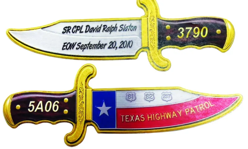 Challenge coin to honor Sr. Cpl. David Slaton