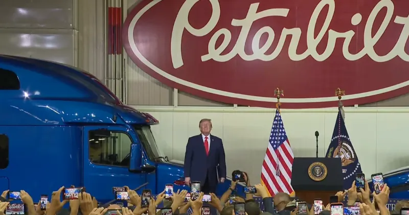Recap: President Trump speaks at Peterbilt facility in Denton on Thursday