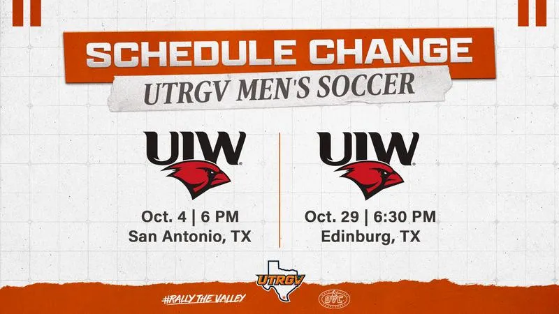 Men's Soccer Moves Sunday Match to UIW Due to Expected Inclement Weather