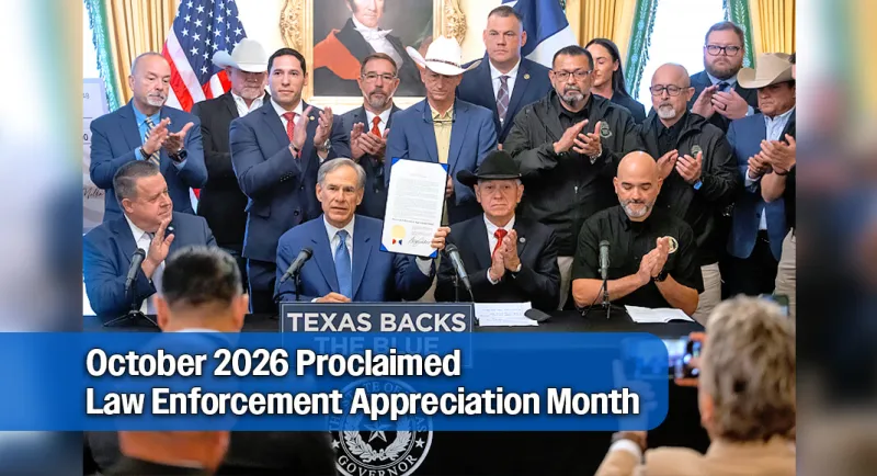 Governor Proclaims October 2026 Law Enforcement Appreciation Month