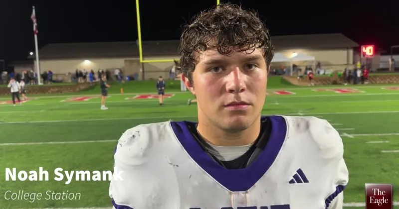 Watch: College Station's Noah Symank talk after the win over Georgetown