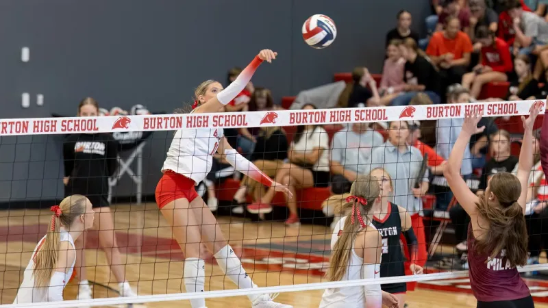 BURTON VOLLEYBALL SWEEPS HEARNE TO STAY UNBEATEN IN DISTRICT