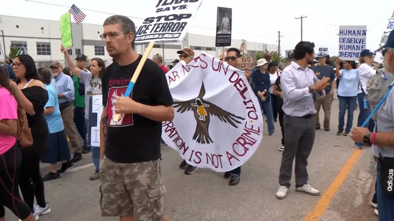 Protesters march against planned ICE detention facility on San Antonio's East Side