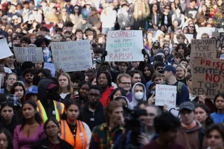 Cornell students stage anti-rape rally