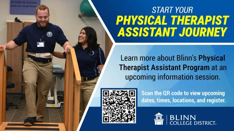 BLINN COLLEGE PHYSICAL THERAPIST ASSISTANT PROGRAM OPENS APPLICATIONS FOR FALL 2027