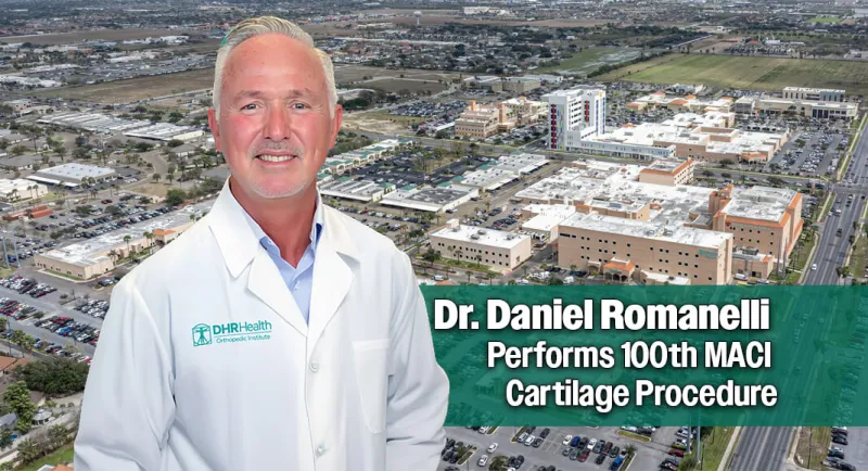 RGV Cartilage Restoration Expert Dr. Daniel Romanelli Celebrates 100th MACI Procedure