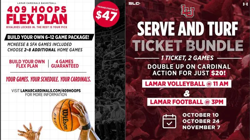Lamar Announces Ticket Deals for Football, Volleyball and Basketball