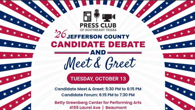 Press Club of Southeast Texas to host Jefferson County candidate debate Oct. 13