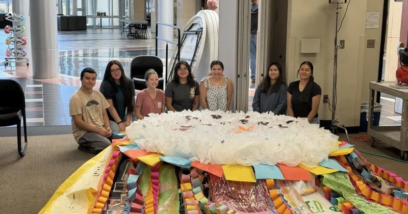 LaGrone Academy doesn't have a varsity football team, but it did build a 25-foot homecoming mum