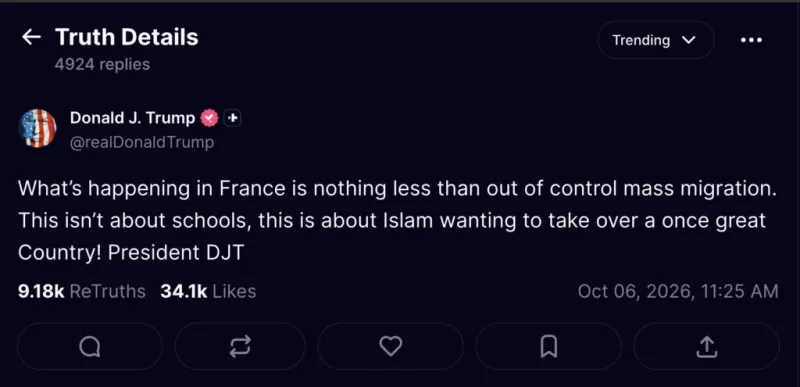 Trump Links France Riots To Mass Immigration