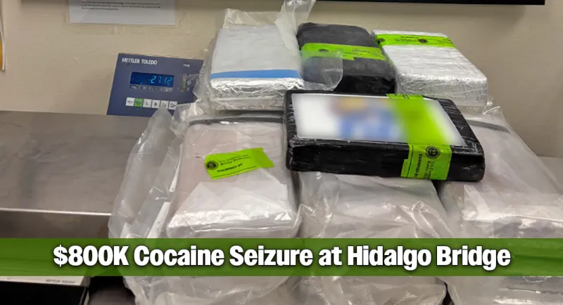 CBP Officers Intercept Almost $800K Worth of Cocaine in Hidalgo