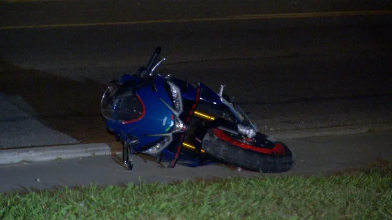 Motorcyclist hospitalized after hitting bump in road, crashing on Northeast Side