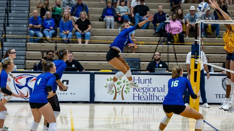Volleyball Tames Lions on The Road