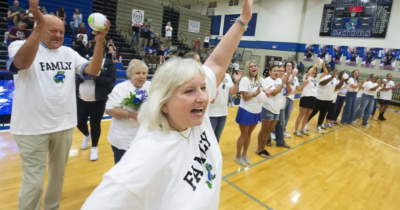 Dickinson volleyball honors state team's silver anniversary