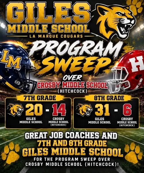 Giles Middle School pulled off a football sweep