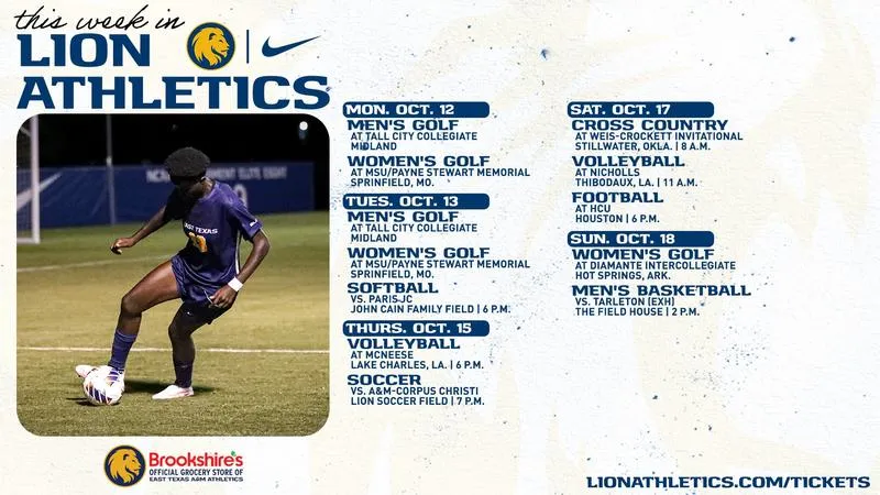 This Week In Lion Athletics presented by Brookshire's: October 12