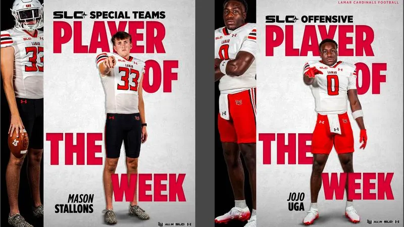 Cardinal Duo Receives Southland Player of the Week Honors