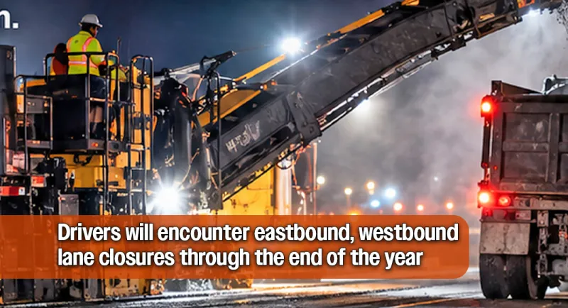 Nighttime milling, paving operations begin on 3 Mile Rd/Buddy Owens Blvd