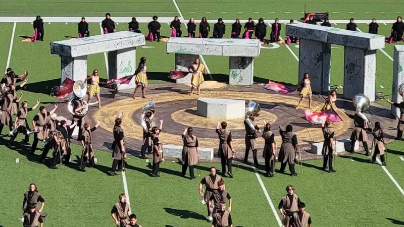 BRENHAM CUB BAND TAKES PART IN THE KATY ISD MARCHING FESTIVAL
