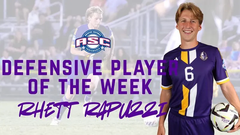 Rhett Rapuzzi earns ASC Defensive Player of the Week