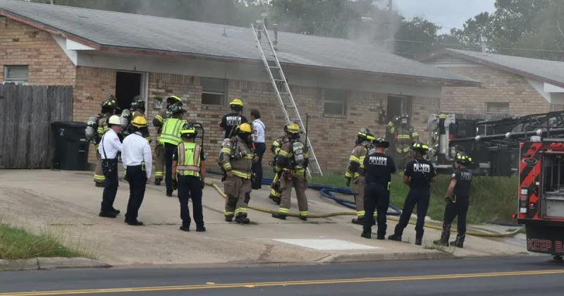 Duplex fire on West Jasper Tuesday morning