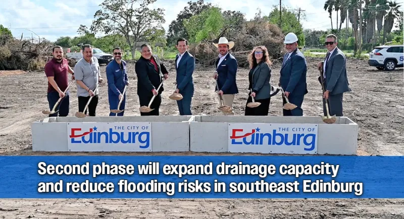 Edinburg Breaks Ground on $3.3 Million Veterans Detention Pond Project