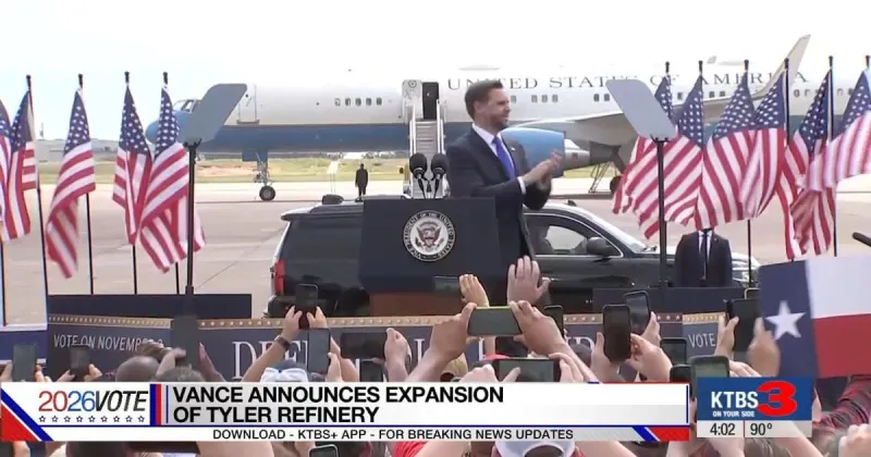 JD Vance backs Ken Paxton, announces Tyler refinery expansion at East Texas rally