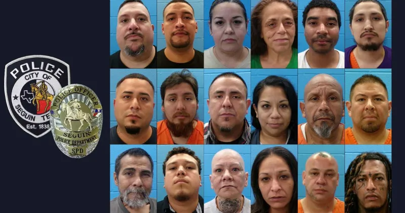 Seguin police sting jails 18 while seizing drugs, guns and cash